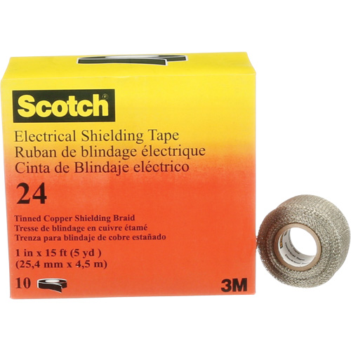 Scotch&reg; Electrical Shielding Tape, 25.4 mm (1") x 4.6 m (15'), Black, 16 mils TGS INDUSTRIEL