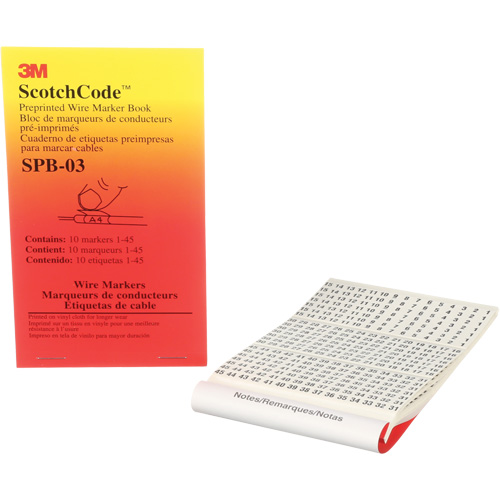 ScotchCode Pre-Printed Wire Marker Book TGS INDUSTRIEL