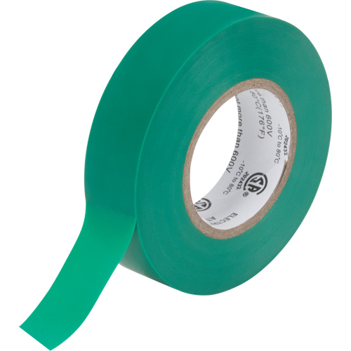 Electrical Tape, 19 mm (3/4") x 18 M (60'), Green, 7 mils TGS INDUSTRIEL