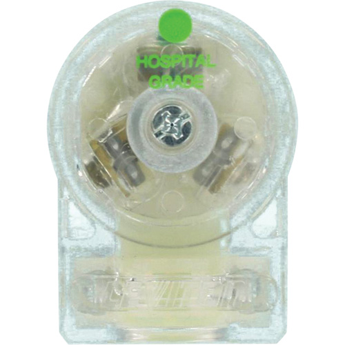 Angled Hospital Grade Extension Plug, Nylon, 15 Amps, 125 V TGS INDUSTRIEL
