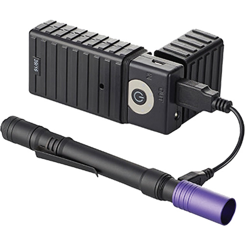 Lampe stylo UV avec port de recharge micro USB Stylus Pro, DEL, Corps en Aluminium, piles Rechargeable, Compris TGS INDUSTRIEL