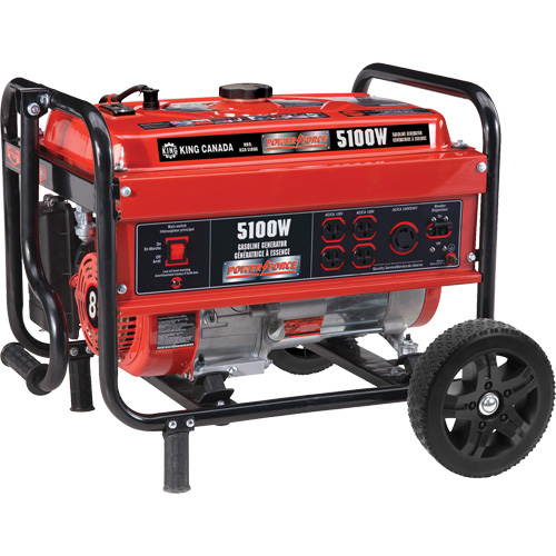 Generator with Wheel Kit, 5100 W Surge, 4000 W Rated, 120 V/240 V, 15 L Tank TGS INDUSTRIEL