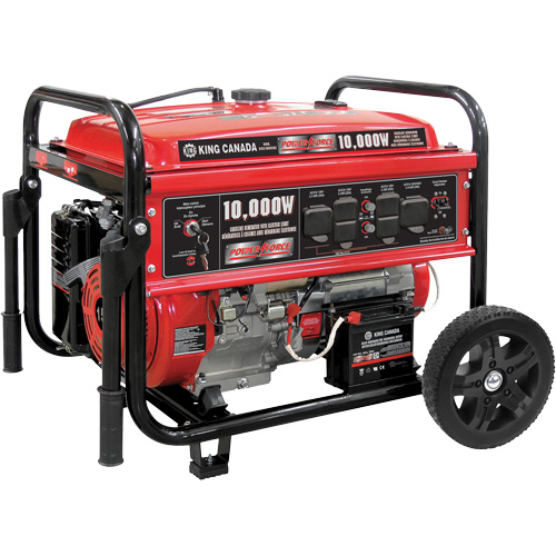 G&eacute;n&eacute;ratrice &agrave; essence &agrave; d&eacute;marreur &eacute;lectrique, 10000 W de surtension, 7500 W nominale, 120 V/240 V, R&eacute;servoir de 25 L TGS INDUSTRIEL