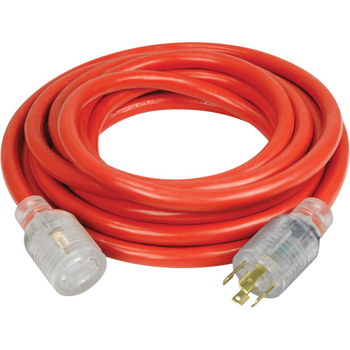 Rallonge pour g&eacute;n&eacute;ratrice &agrave; quatre prises, Ext&eacute;rieur, AWG 10, 30 A, 4 prise(s), 25' TGS INDUSTRIEL
