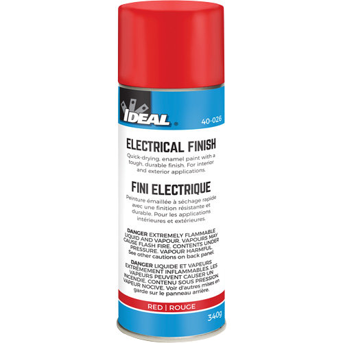 Quick-Dry Enamel Electrical Finish Paint, Aerosol Can, Red TGS INDUSTRIEL