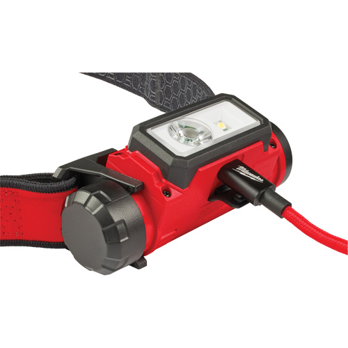 REDLITHIUM USB Hardhat Headlamp, LED, 600 Lumens, 5 Hrs. Run Time, Rechargeable Batteries TGS INDUSTRIEL