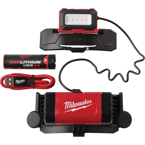 Lampe frontale USB Redlithium Bolt, DEL, 600 lumens, 4 hres de fonctionnement, piles Rechargeable TGS INDUSTRIEL