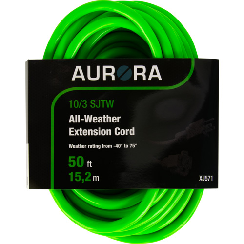Cordon rallonge de calibre industriel, Toutes saisons, SJTW, AWG 10/3, 15 A, 50' TGS INDUSTRIEL