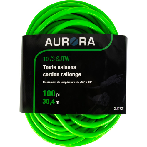 Industrial Extension Cord, All-Weather, SJTW, 10/3 AWG, 15 A, 100' TGS INDUSTRIEL