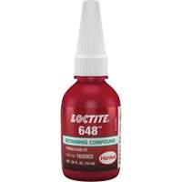 648 High Strength/Rapid Cure Retaining Compounds, 10 ml, Bottle, Green TGS INDUSTRIEL