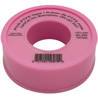 Teflon&reg; Tape, 520" L x 1/2" W, Pink TGS INDUSTRIEL
