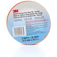 Ruban en vinyle pour travaux g&eacute;n&eacute;raux 764, 50,8 mm (2") la x 32,9 m (108') lo, 5 mils, Orange TGS INDUSTRIEL