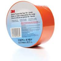 Ruban en vinyle pour travaux g&eacute;n&eacute;raux 764, 50,8 mm (2") la x 32,9 m (108') lo, 5 mils, Orange TGS INDUSTRIEL
