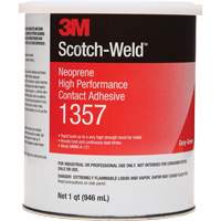 Neoprene High-Performance Contact Adhesive, Can, 32 fl. oz., Grey TGS INDUSTRIEL