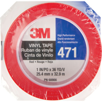 Ruban en vinyle 471, 25,4 mm (1") la x 32,9 m (108') lo, 5,3 mils, Rouge TGS INDUSTRIEL
