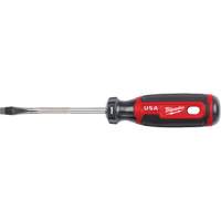 Tournevis &agrave; fente, Tige de 1/4", Ronde, 211 mm lo, Prise en Coussin&eacute;e TGS INDUSTRIEL