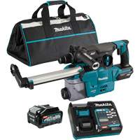 Marteau rotatif sans fil avec moteur sans balai XGT SDS-Plus avec accessoire daspiration des poussi&egrave;res DX10, 40 V, 1-3/16", 3 lb-pi, 0-840 tr/min TGS INDUSTRIEL