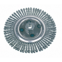 Knot Wire Wheel Brushes - Stringer Bead, 4-7/8" Dia., 0.02" Fill, 5/8"-11 Arbor, Steel TGS INDUSTRIEL
