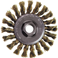 High Speed Small Grinder Knot Wire Wheel Brush, 5" Dia., 0.02" Fill, 5/8"-11 Arbor, Steel TGS INDUSTRIEL