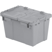 Flipak&reg; Polyethylene Plastic (PE) Distribution Containers, 15.2" x 10.9" x 9.7", Grey TGS INDUSTRIEL