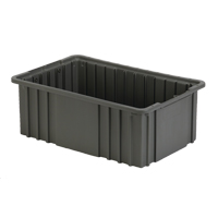 Contenant Divider Box, Poly&eacute;thyl&egrave;ne, 15,5" la x 9,9" p x 6" h, Gris TGS INDUSTRIEL