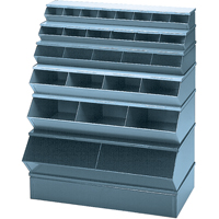 Bacs sectionnels superposables, Cap. 100 lb, 37" la x 24" p x 11" h, Bleu TGS INDUSTRIEL
