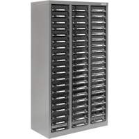 KPC-300 Parts Cabinet, Galvanized Steel, 60 Drawers, 21-3/10" x 10-2/5" x 36-9/10", Grey TGS INDUSTRIEL