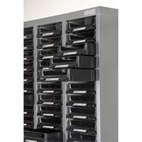 KPC-300 Parts Cabinet, Galvanized Steel, 60 Drawers, 21-3/10" x 10-2/5" x 36-9/10", Grey TGS INDUSTRIEL