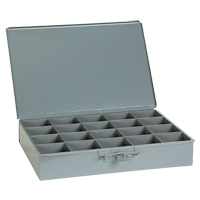Boîtes &agrave; fond courb&eacute;, Acier, 20 compartiments, 18" la x 12" p, 3" h, Gris TGS INDUSTRIEL