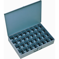 Boîtes &agrave; fond courb&eacute;, Acier, 32 compartiments, 18" la x 12" p, 3" h, Gris TGS INDUSTRIEL