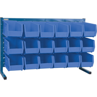 Louvered Rack with Bins, 18 Bins, 8-1/4" W x 36" D x 22" H TGS INDUSTRIEL