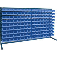 Louvered Rack with Bins, 144 Bins, 72" W x 15" D x 40" H TGS INDUSTRIEL