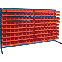 Louvered Rack with Bins, 144 Bins, 72" W x 15" D x 40" H TGS INDUSTRIEL