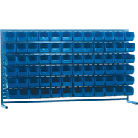 Louvered Rack with Bins, 72 Bins, 72" W x 15" D x 40" H TGS INDUSTRIEL