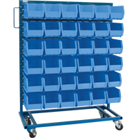 Support mobile pour bacs &agrave; un c&ocirc;t&eacute;, &agrave; un c&ocirc;t&eacute;, 36 bacs, 36" la x 16" p x 46-1/2" h TGS INDUSTRIEL