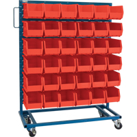 Support mobile pour bacs &agrave; un c&ocirc;t&eacute;, &agrave; un c&ocirc;t&eacute;, 36 bacs, 36" la x 16" p x 46-1/2" h TGS INDUSTRIEL