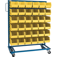 Support mobile pour bacs &agrave; un c&ocirc;t&eacute;, &agrave; un c&ocirc;t&eacute;, 36 bacs, 36" la x 16" p x 46-1/2" h TGS INDUSTRIEL