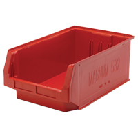 Contenants g&eacute;ants empilables, 12,375" la x 19,75" p x 7,875" h, Rouge TGS INDUSTRIEL