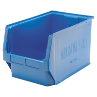 Contenants g&eacute;ants empilables, 12,375" la x 19,75" p x 11,875" h, Bleu TGS INDUSTRIEL