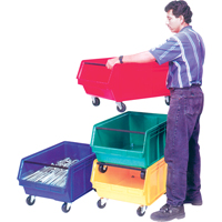 Mobile Giant Stacking Bin, 11-7/8" H x 18-3/8" W x 29" D, 150 lbs. Capacity, Yellow TGS INDUSTRIEL