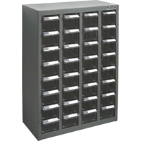 KPC-500 Parts Cabinet, Galvanized Steel, 32 Drawers, 18-1/10" x 8-7/10" x 25-3/5", Grey TGS INDUSTRIEL