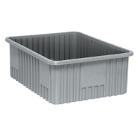 Contenants Divider Box, Plastique, 22,5" la x 17,5" p x 8" h, Gris TGS INDUSTRIEL