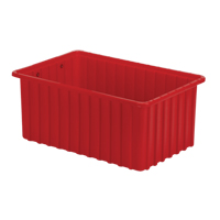 Contenants Divider Box, Poly&eacute;thyl&egrave;ne, 16,5" la x 10,9" p x 7" h, Rouge TGS INDUSTRIEL
