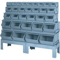 Combinaisons de bacs &agrave; assembler, Cap. 1000 lb, 68" la x 19-1/2" p x 55 1/4" h, Bleu TGS INDUSTRIEL