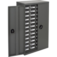 KPC-400 Parts Cabinet, Galvanized Steel, 48 Drawers, 22-3/5" x 10-4/5" x 36-9/10", Grey TGS INDUSTRIEL