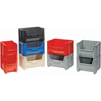 Contenants &agrave; empiler g&eacute;ants, 16,5" la x 17,5" p x 12,5" h, Gris TGS INDUSTRIEL