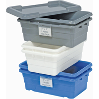 Bacs empilables en crois&eacute;, 16" la x  p x 8,5" h, Blanc TGS INDUSTRIEL