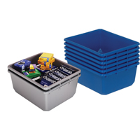 Bacs empilables en crois&eacute;, 11" la x 17,25" p x 12" h, Bleu TGS INDUSTRIEL