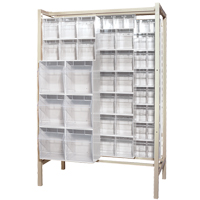 Free-Standing Tip-Out Bins Slider System, 51-1/4" W x 26" D x 77" H, 101 Drawers TGS INDUSTRIEL