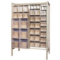 Free-Standing Tip-Out Bins Slider System, 51-1/4" W x 26" D x 77" H, 101 Drawers TGS INDUSTRIEL